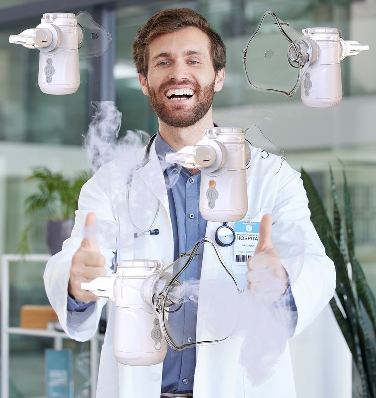 Przenośny inhalator Nebulizer typu-c USB lub bateria alkaliczna 30-40dB Hałas