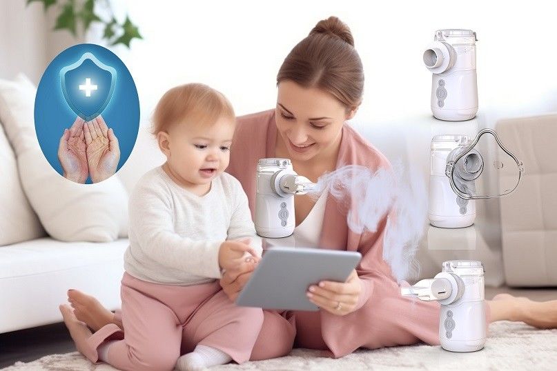 Wibrator membranowy sieci nebulizator 1,2 W bateria lub prąd stały
